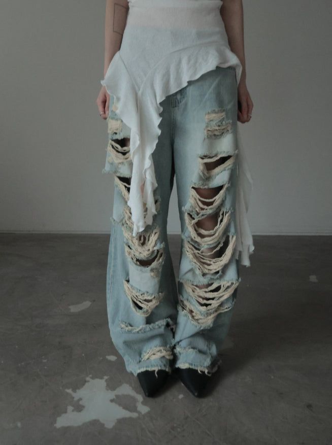 Bark Heavy Distressed Denim