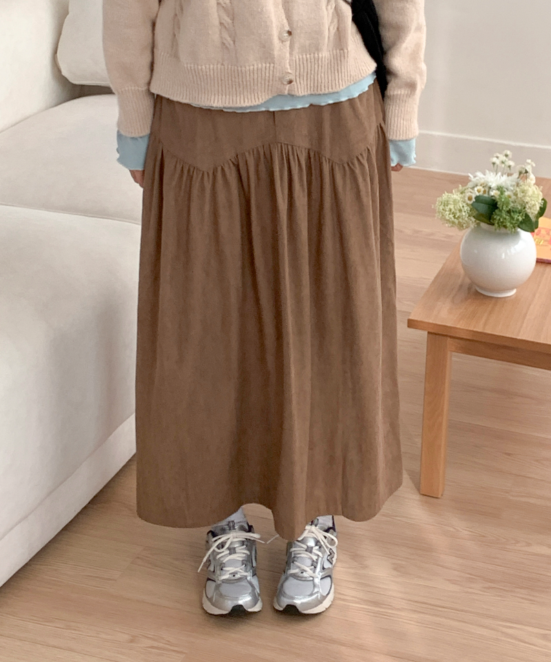 corduroy long skirt