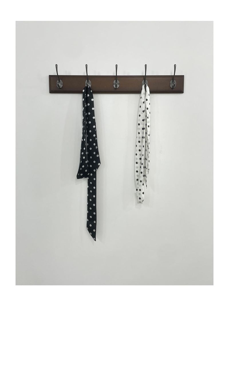 Satin Dot Long Scarf