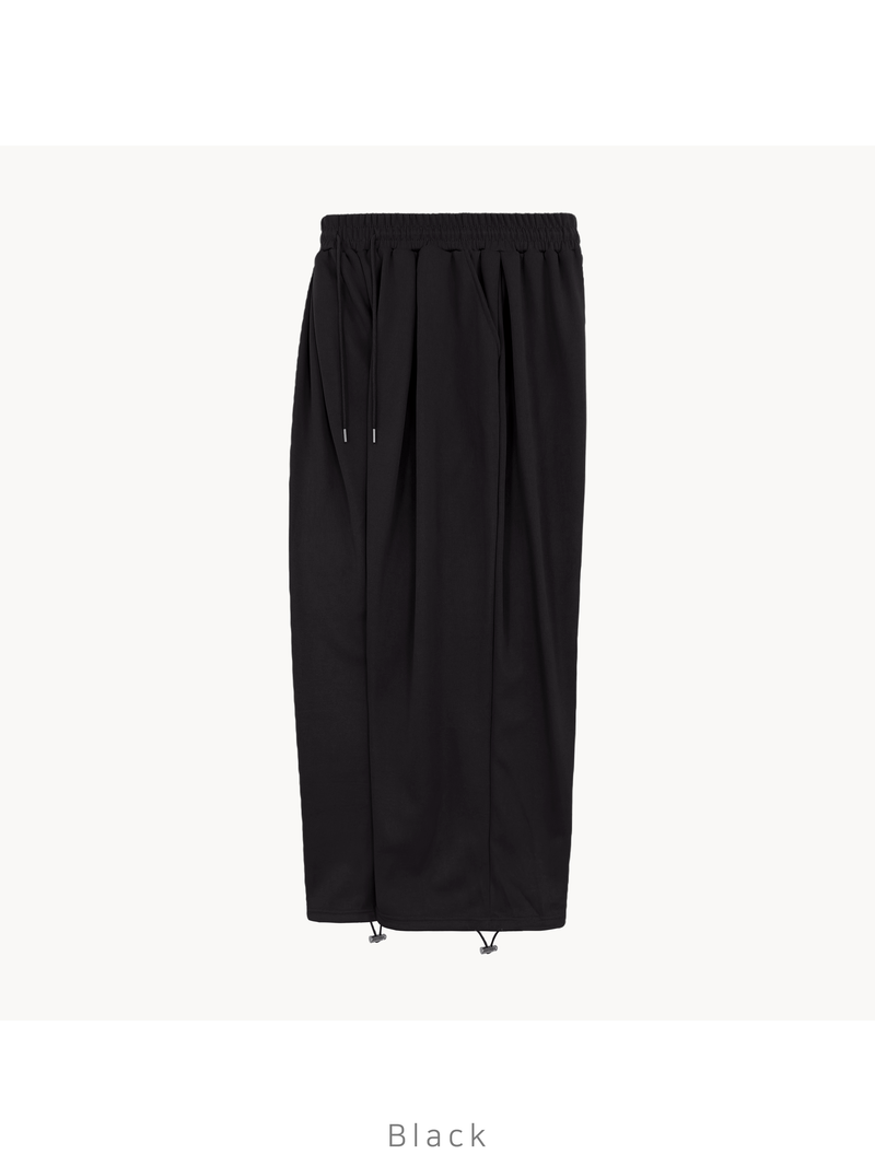 Double-pleated wide string pants 5COLOR