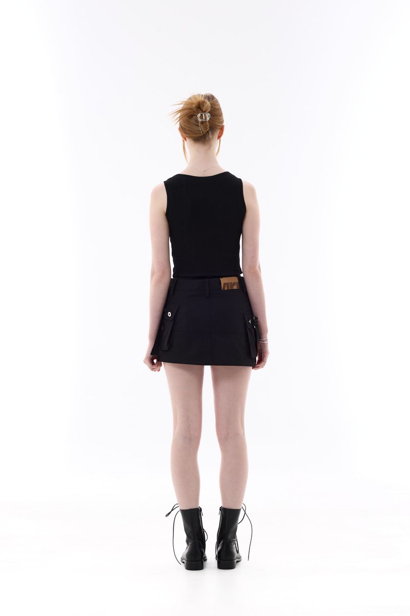 CINDY SLEEVELESS TOP SET / BLACK