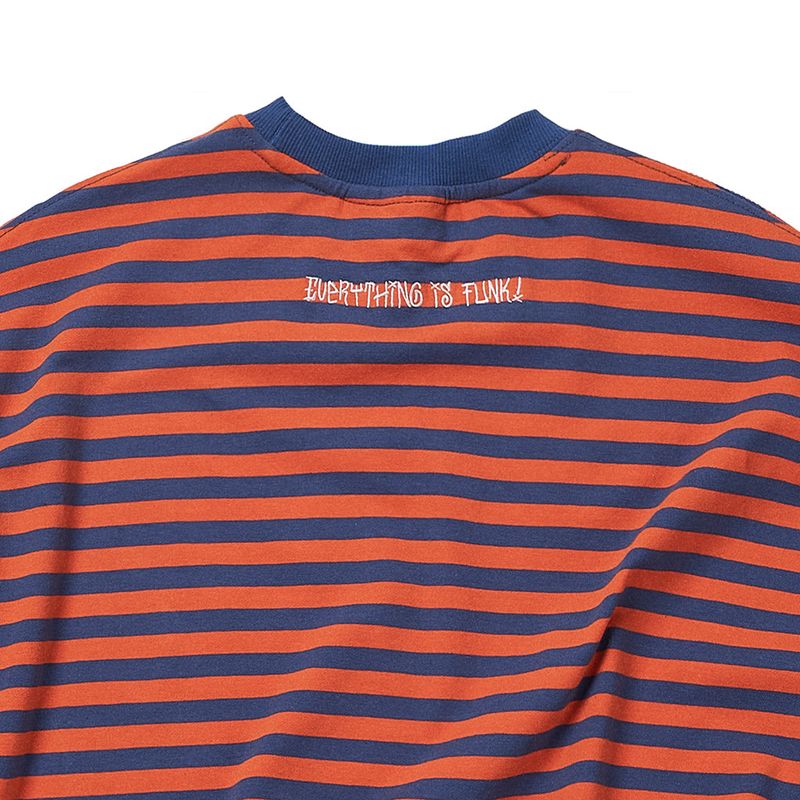 EMBROIDERY STRIPE LONG SLEEVE blue