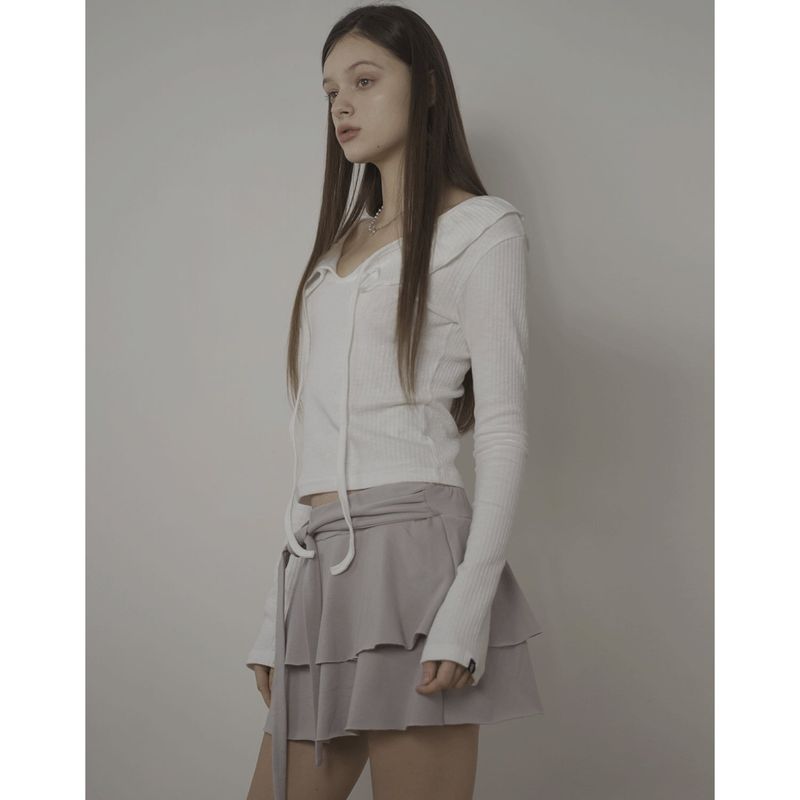 PLIE SKIRT-MAUVE GRAY