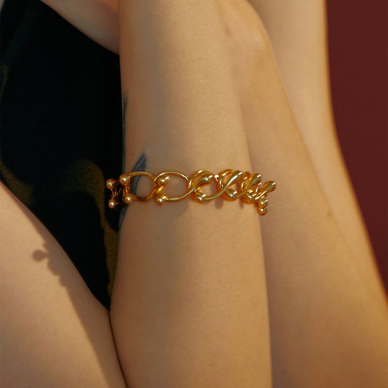 Tear Drop Chian Bracelet_Gold