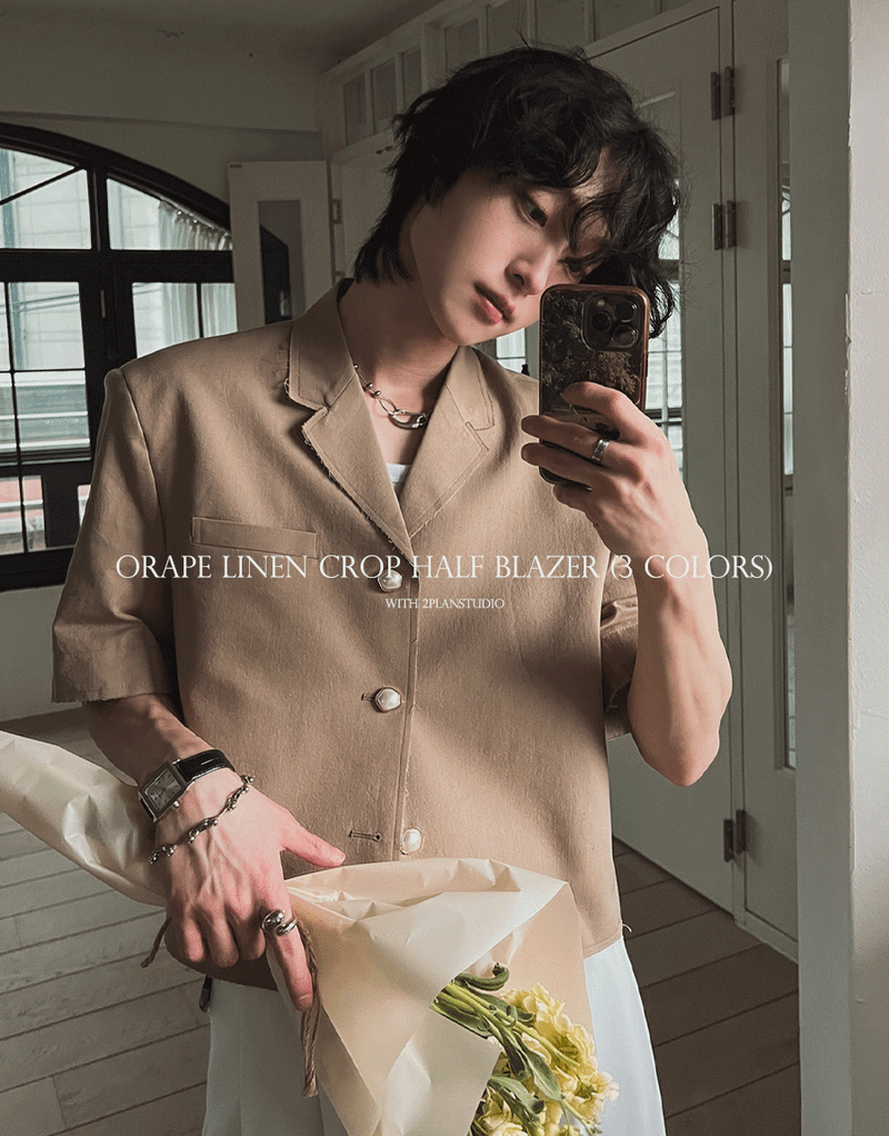 2PLAN（ツープラン）の「オラフェリネンクロップハーフブレザー (3 color)（ジャケット/アウター）」