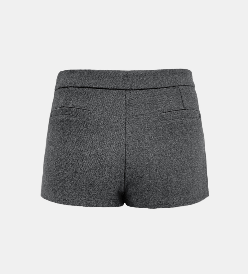 Vienna Side Button Wool Shorts