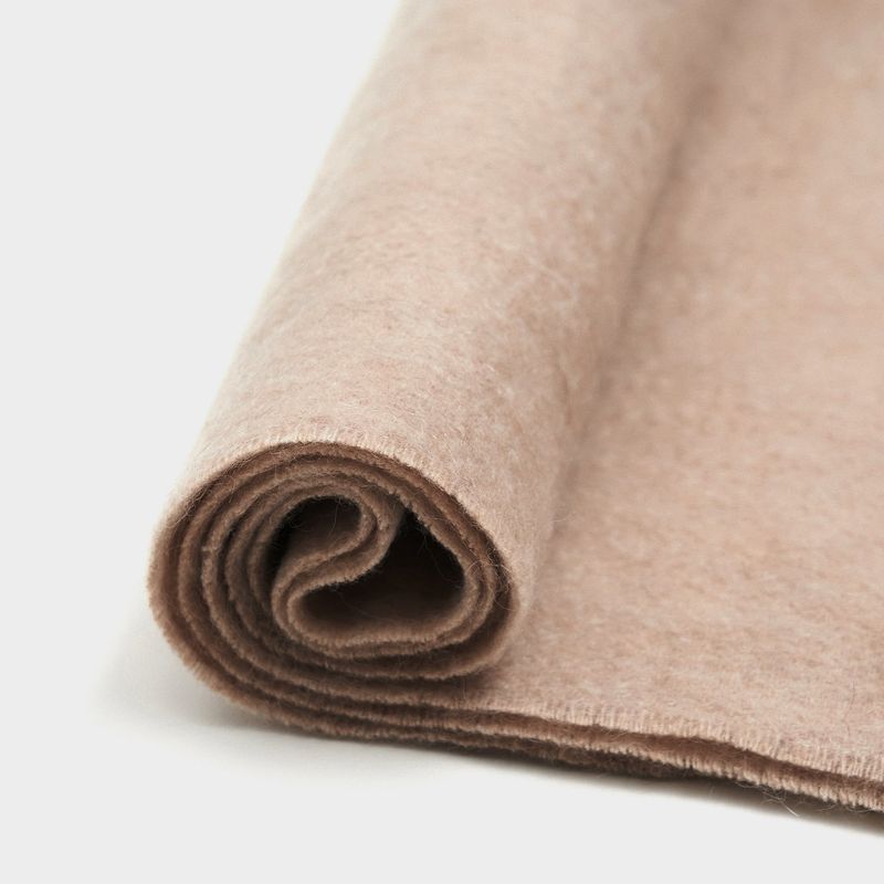 Cashmere Woven Scarf Solid_Beige