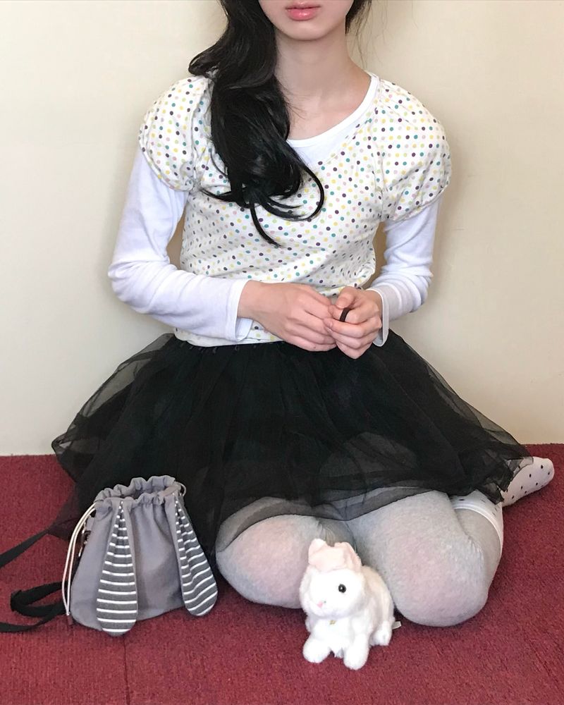 Bunny bag - Grey stripes