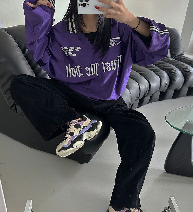 [UNISEX] Track collar biker sweatshirt