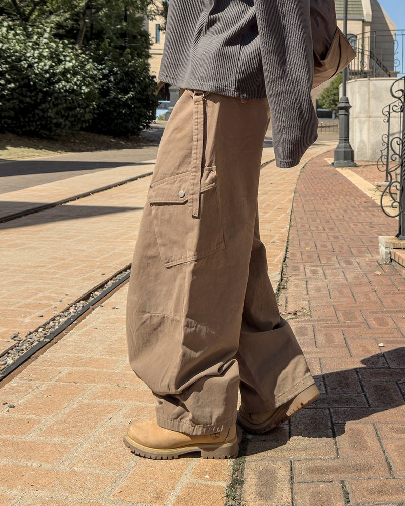 Rawden strap wide cargo pants