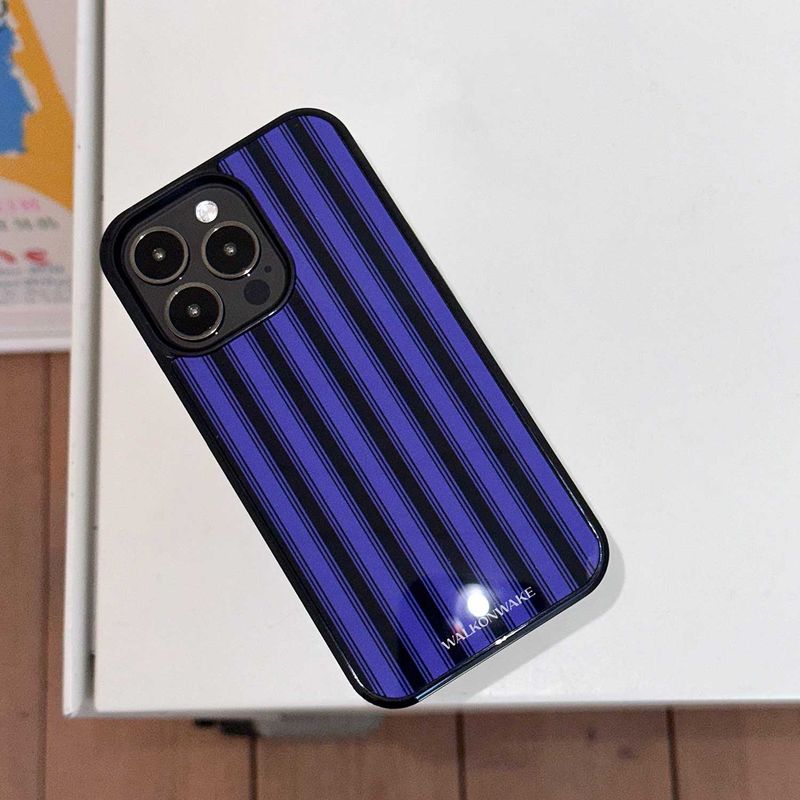  [Magsafe glass] Stripe case(purple)