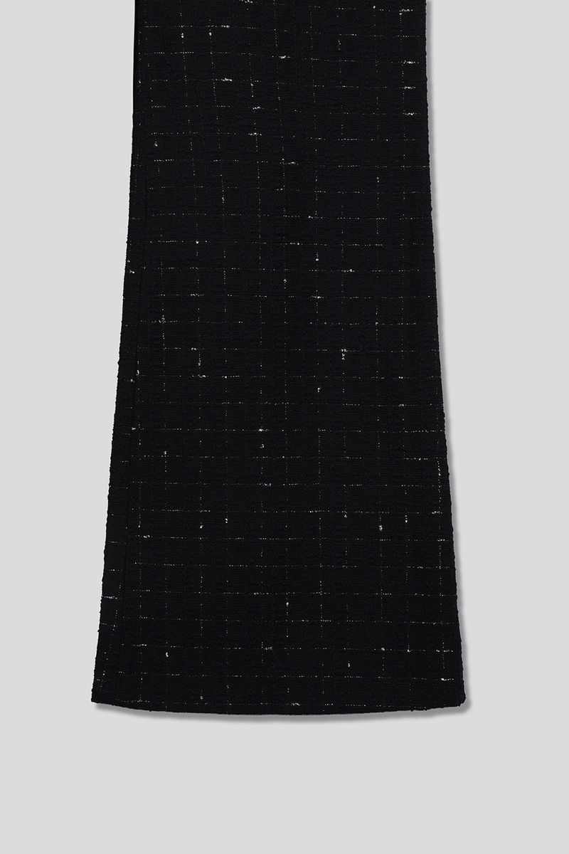 Glitter Tweed Pants Black