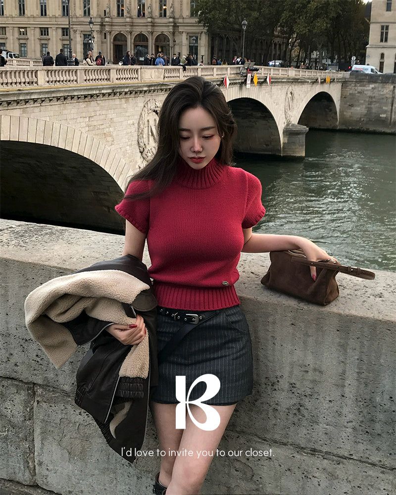 BEIDELLI（ベイデリー）の「[ORIGINAL] Lit Half-Polar Short Sleeve Knit（Tops）」