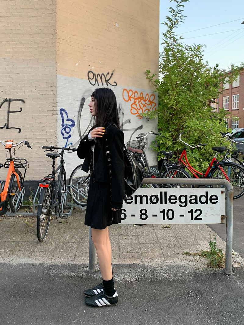 [MADE] rump suede pintuck mini skirt