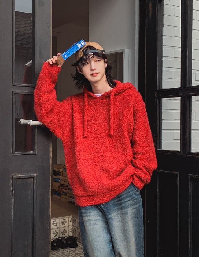 Raise Boucle Knit Hood