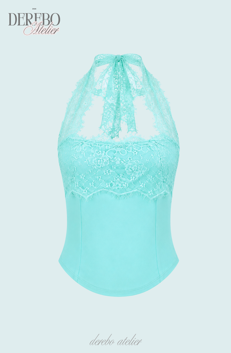 Tinkerbell Mint Lace Halter Neck Top