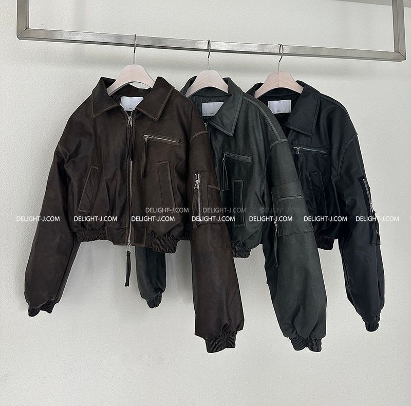 Leather Blouson Wellon Short Padded