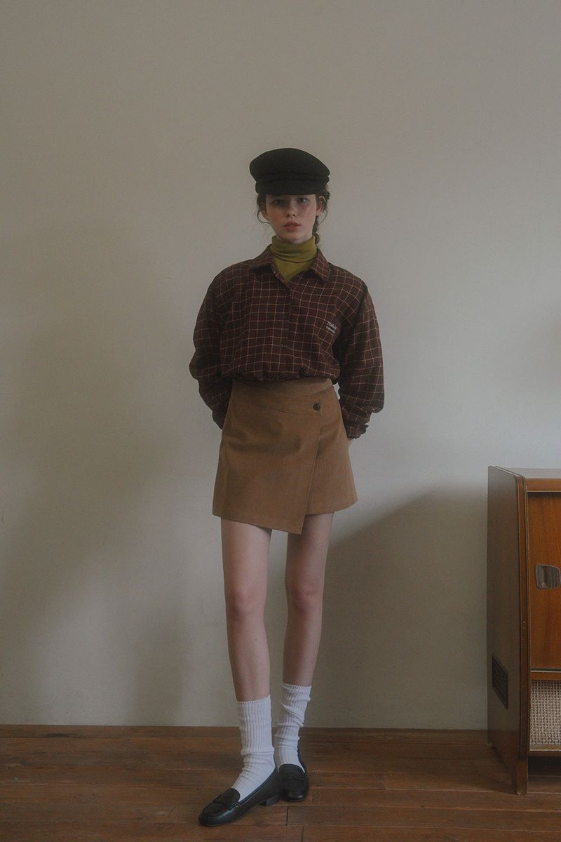 Bein check shirt_wine