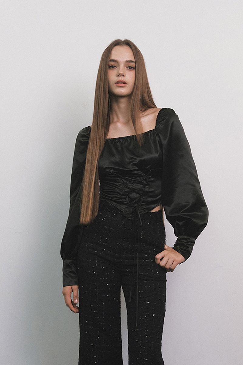 MOILLY(モイリー)の「Corset Blouse Black(Tops)」