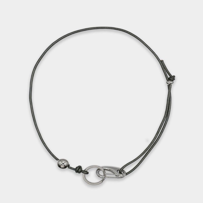 Grumpy Stuff(グロンピースタッフ)の「Leather Ball Buckle Necklace(Accessories)」