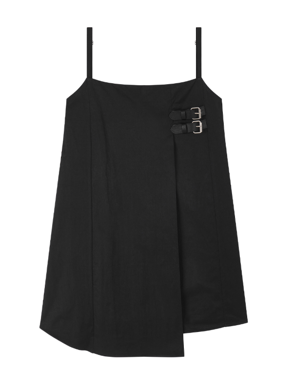 mnem（ムネム）の「[mnem] バックルナイロンミディドレス (black)（ワンピース/ドレス）」