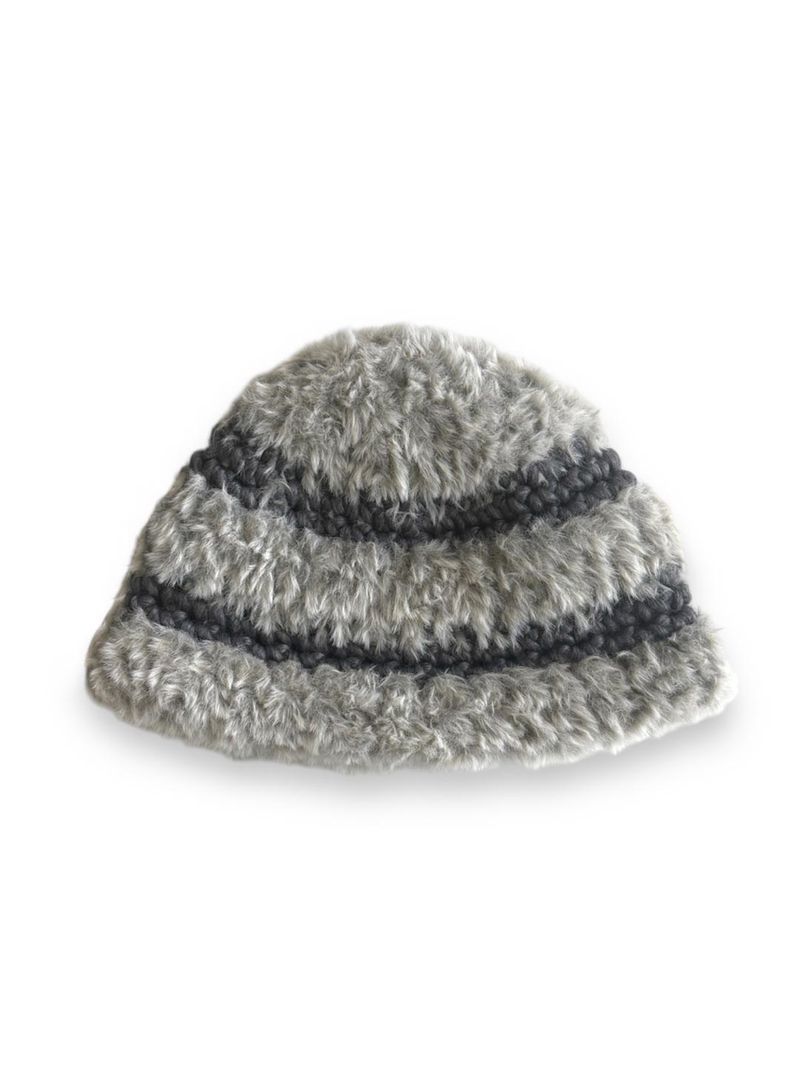  mix fur hat  (gray mix)