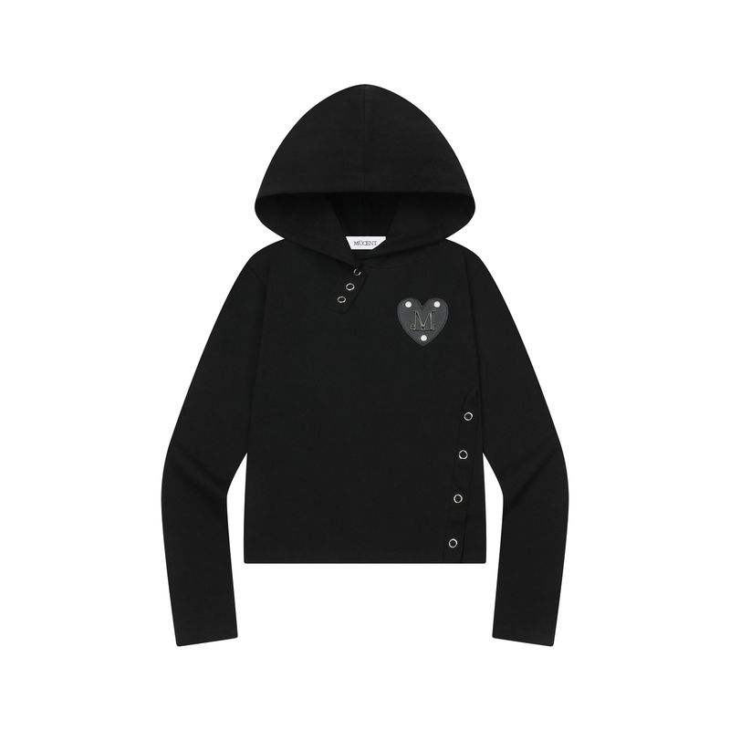 VANTA METAL LOGO SNAP BUTTON HOOD T