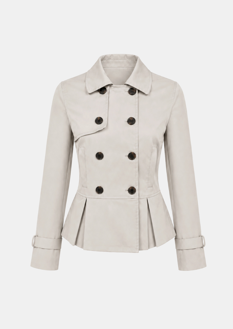 Hina Double Short Trench Coat