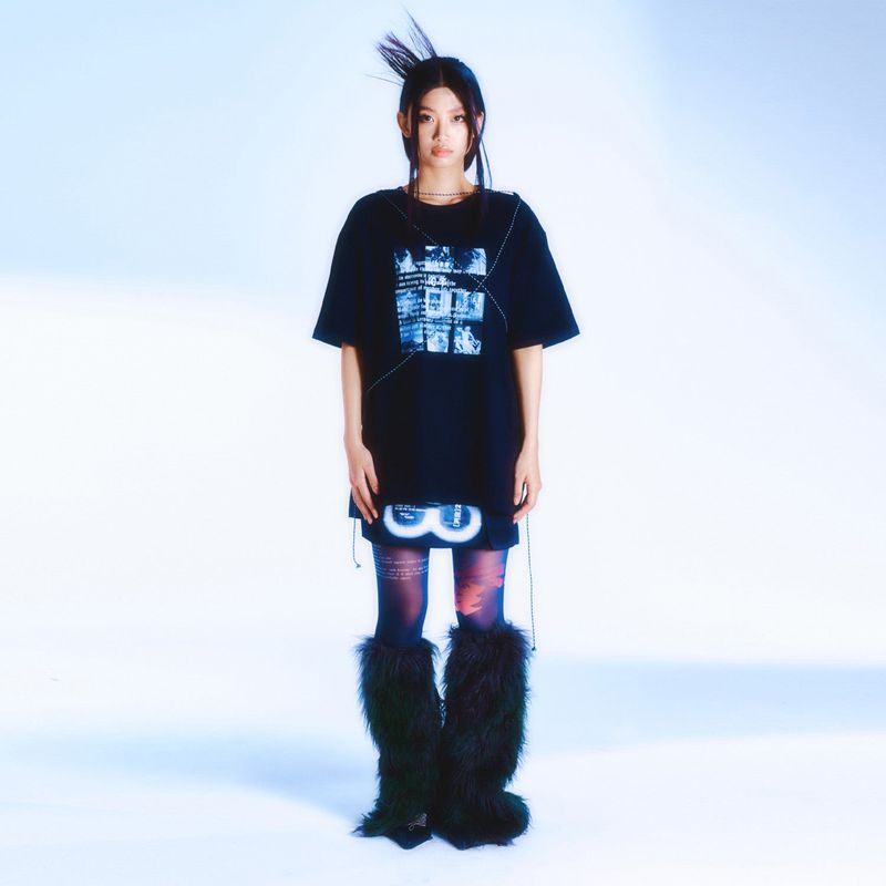Roseapple（ローズアップル）の「212-Rope season graphic t-shirts[Black]（Tops）」