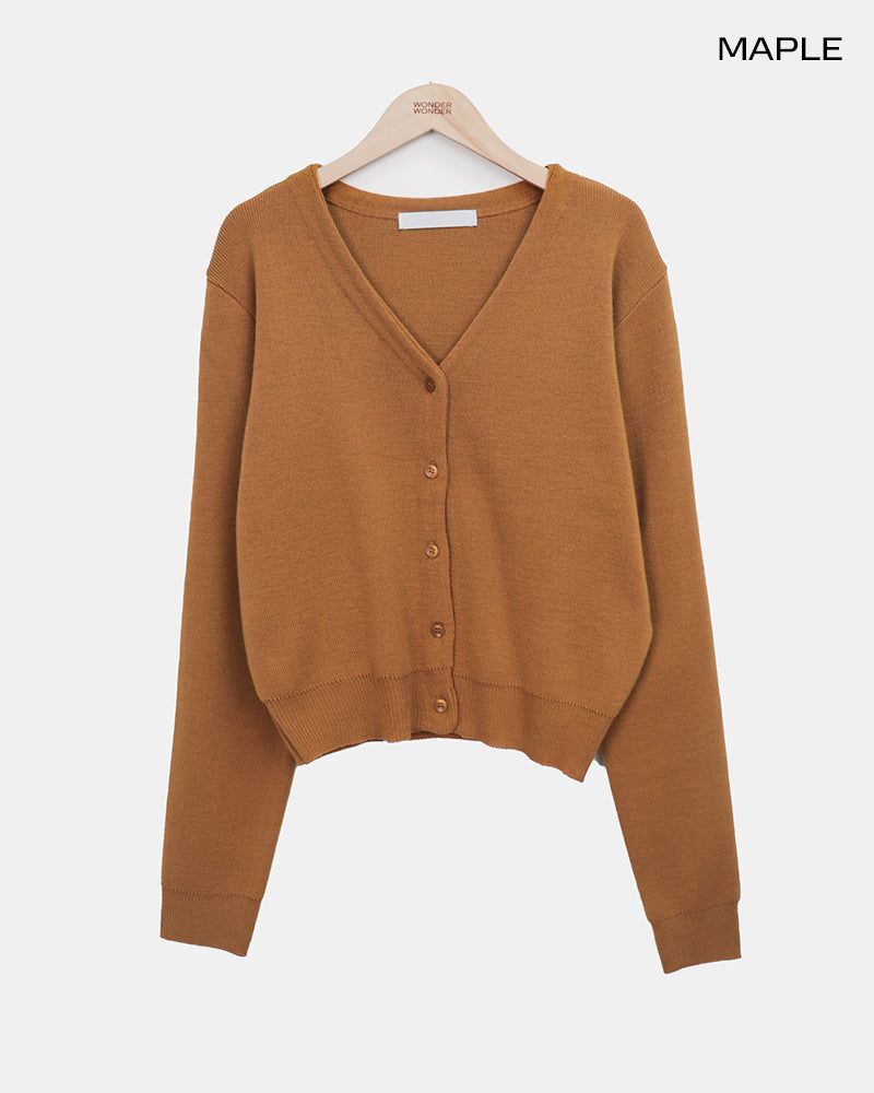 Hunin Basic V-Neck Knit Cardigan
