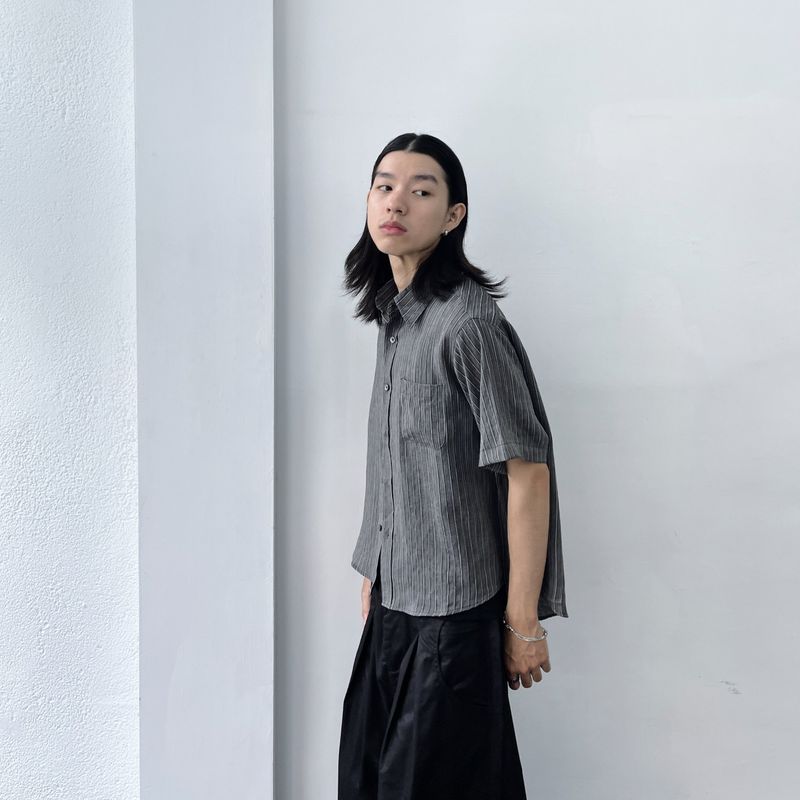 Mist Grey Relaxed Shirt