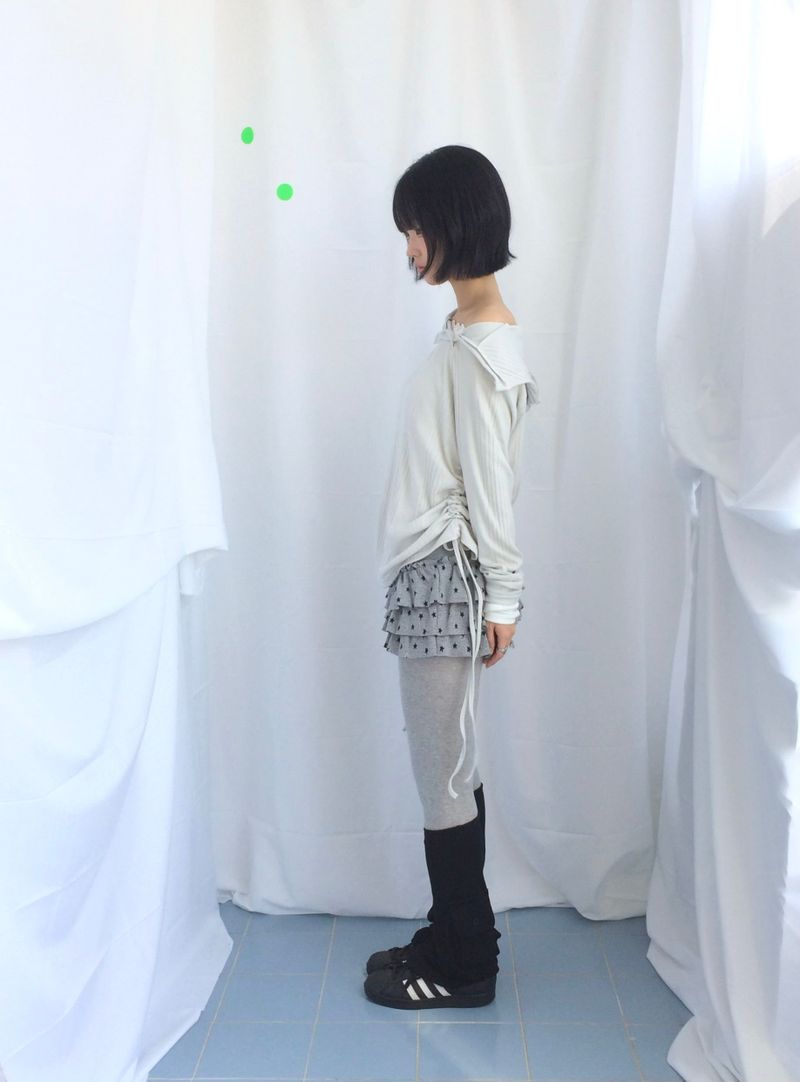 Lenny Shirring High-Neck Knitwear