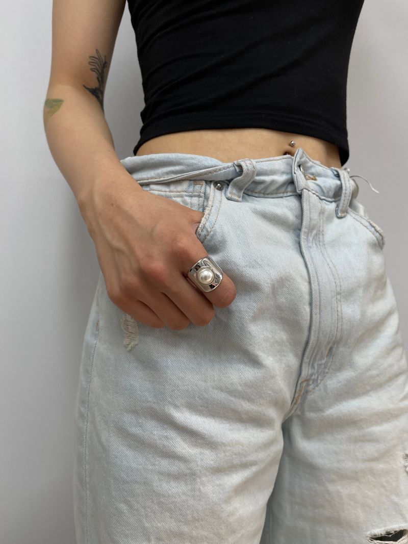 no.50 ring silver (#14 freesize)