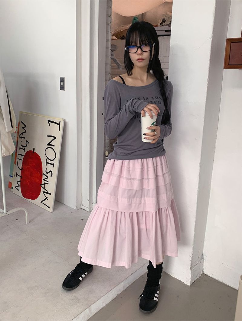 MILKY FRILL SKIRT (3C)