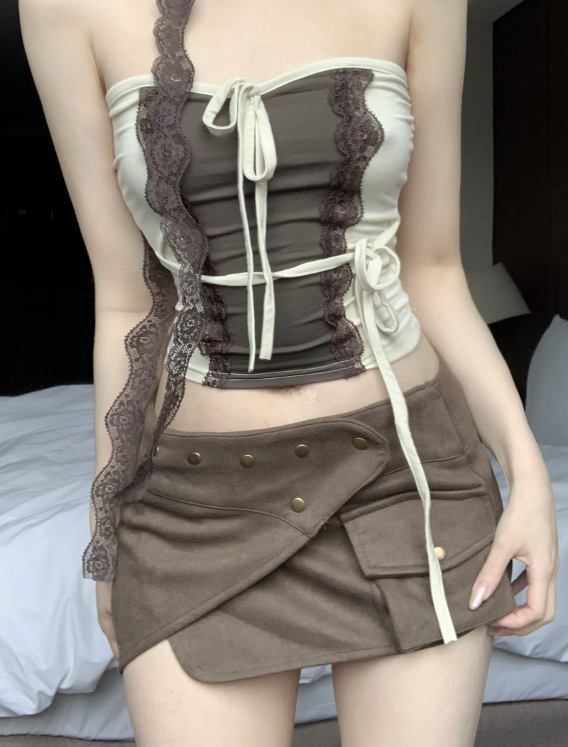 suzen（スゼン）の「Fennell button low-waist skirt（Skirts）」