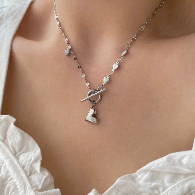 ssgh toggle bar heart two-way necklace