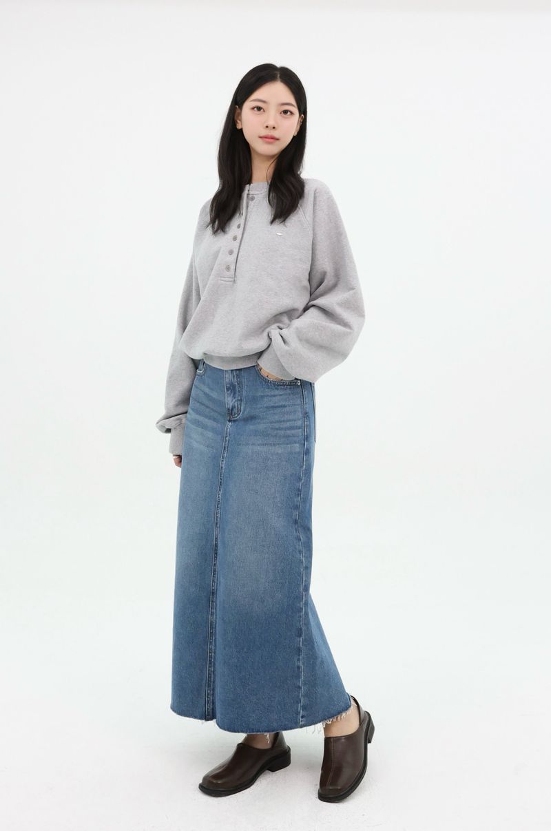 DENIM MAXI SKIRT_BLUE code 26021