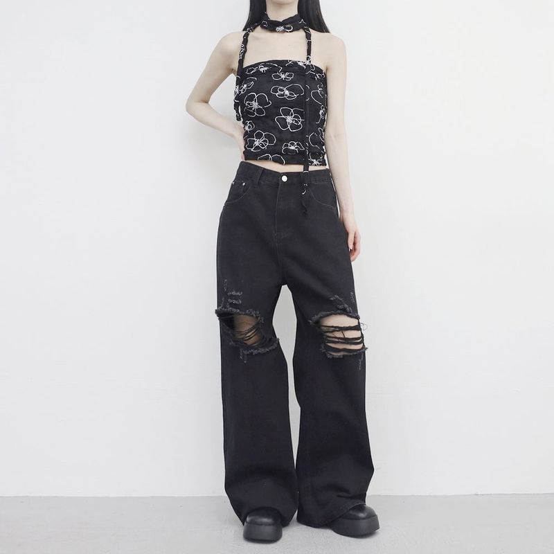 NONCODE(ノンコード)の「ローブワイドダメージデニムパンツ(パンツ)」