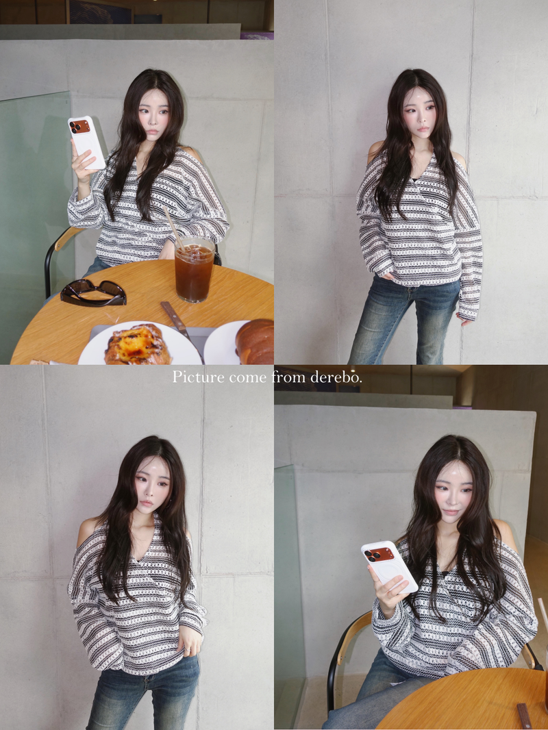 Perry Halterneck Open Shoulder Knit Long Sleeve