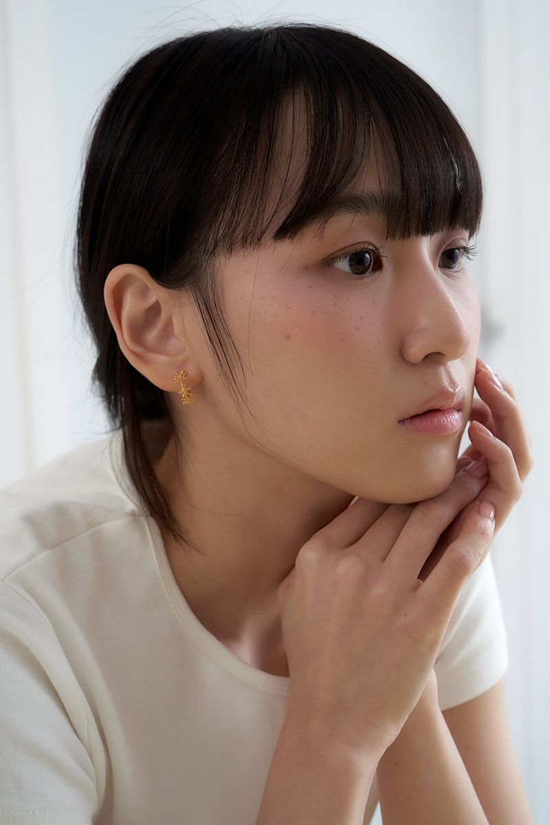 [silver925] dandelion earring - gold