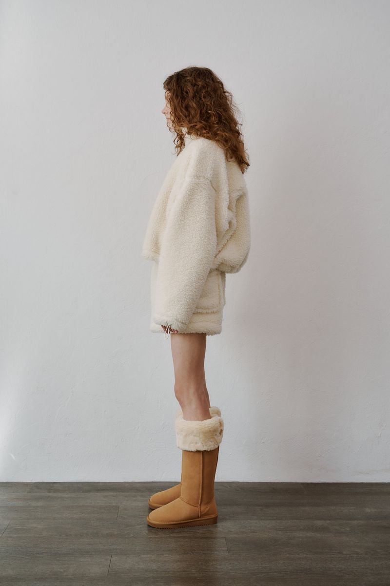 Boucle zip-up (Ivory)
