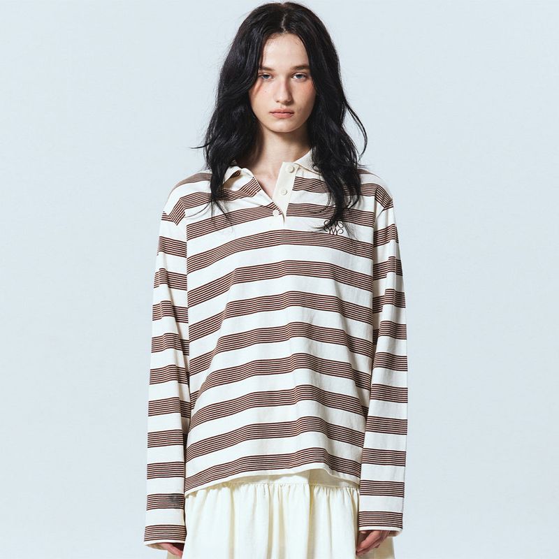 CLASSIC STRIPE PK LONG SLEEVE_NAVY