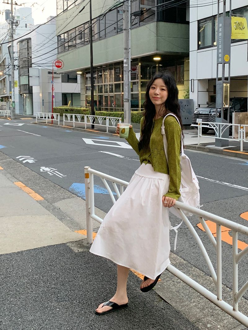 [MADE] Air frill long skirt