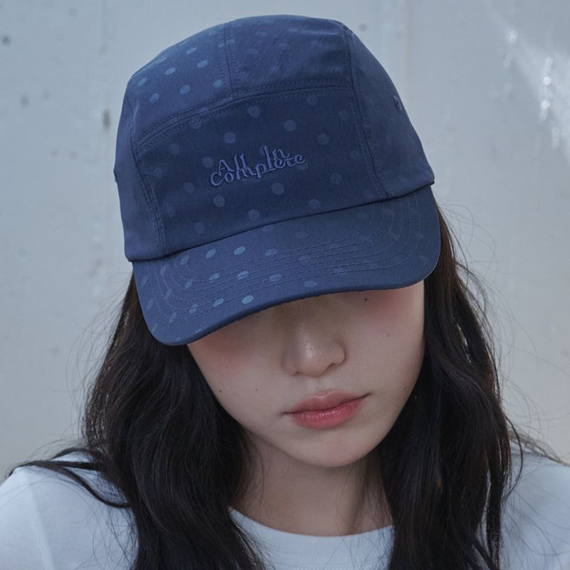 ALLINCOMPLETE（オールインコンプリート）の「Flicker Dot Camp Cap (Navy)（Hats）」