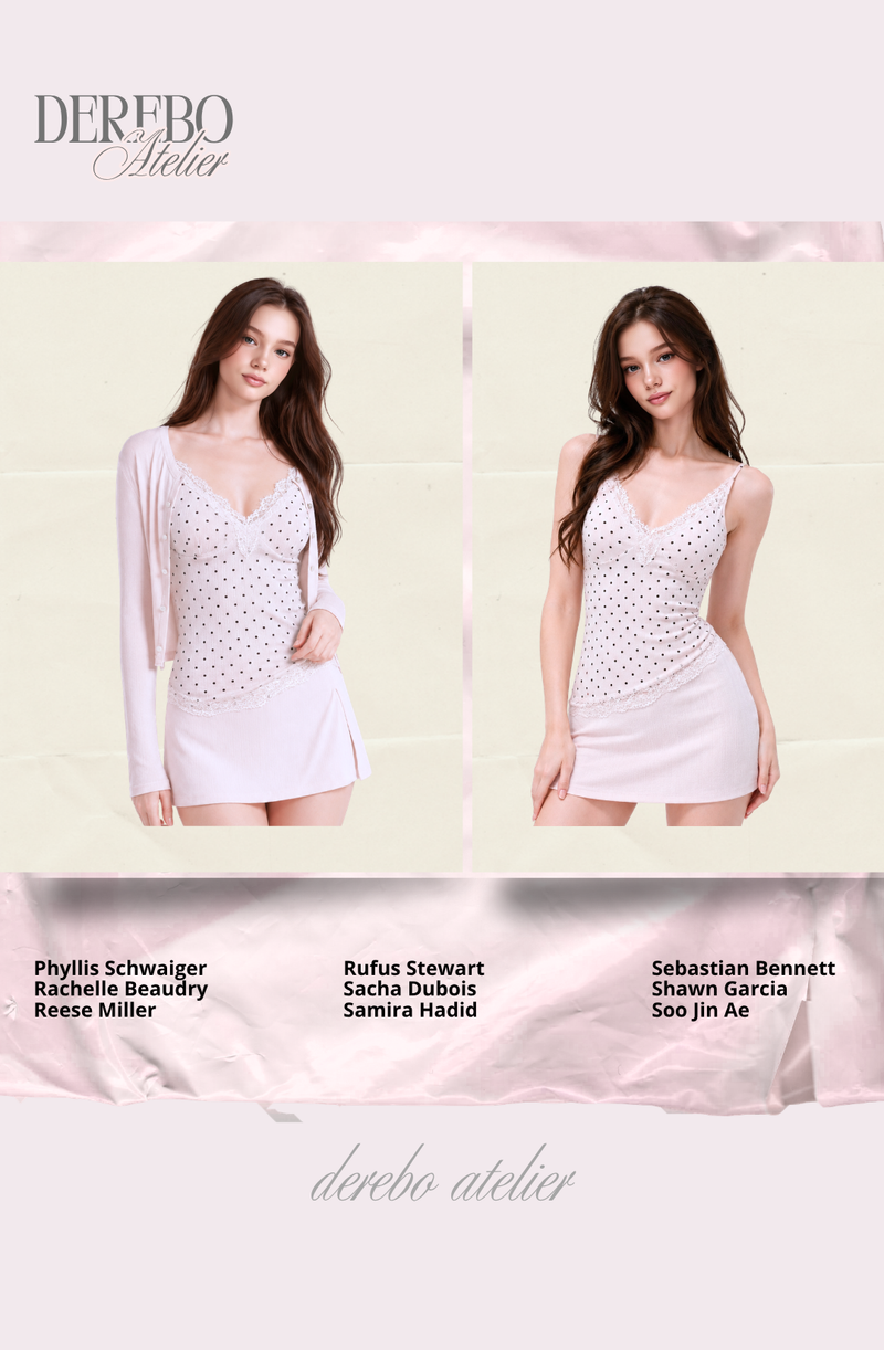 Baby Dot Camisole Cardigan Set (SET)