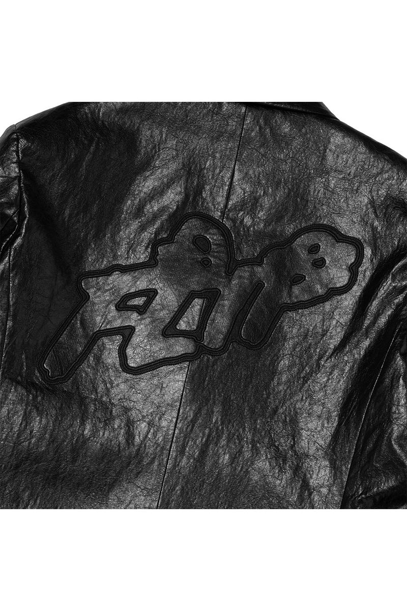 FLIP Crack Leather Blazer_Black