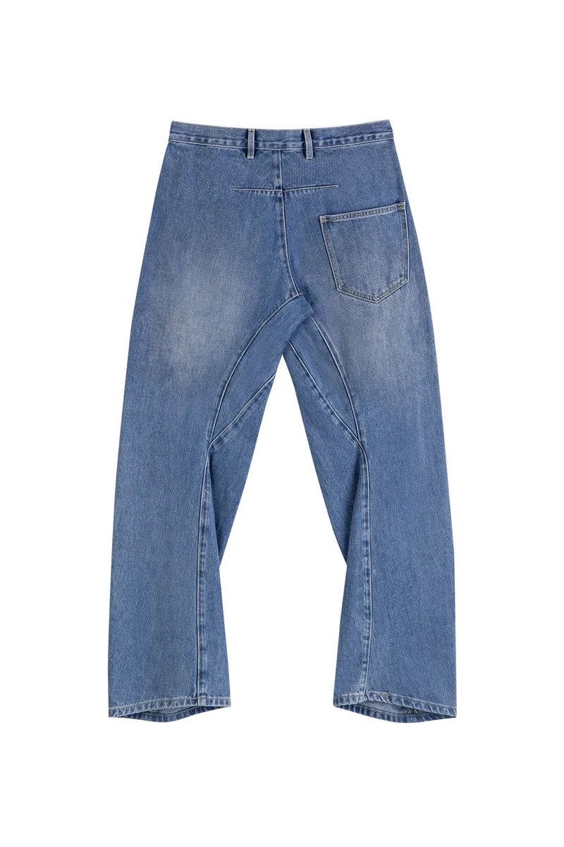 Washed Blade Cut Jeans