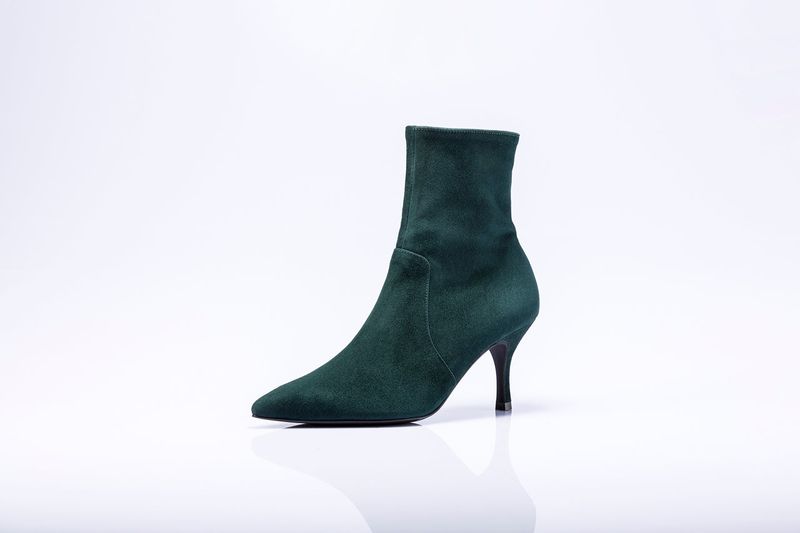 Socks Boots_Dark Green Suede
