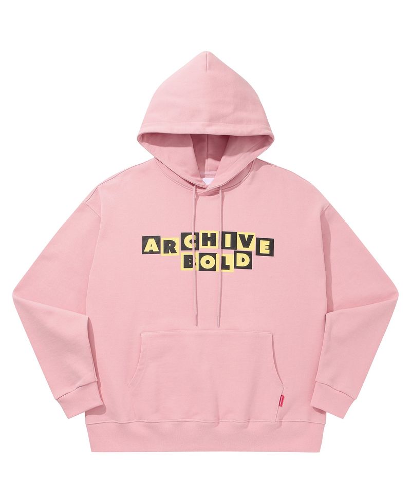 ARCHIVE BOLD(アーカイブボールド)の「AB PUZZLE HOOD (PINK)(Tops)」