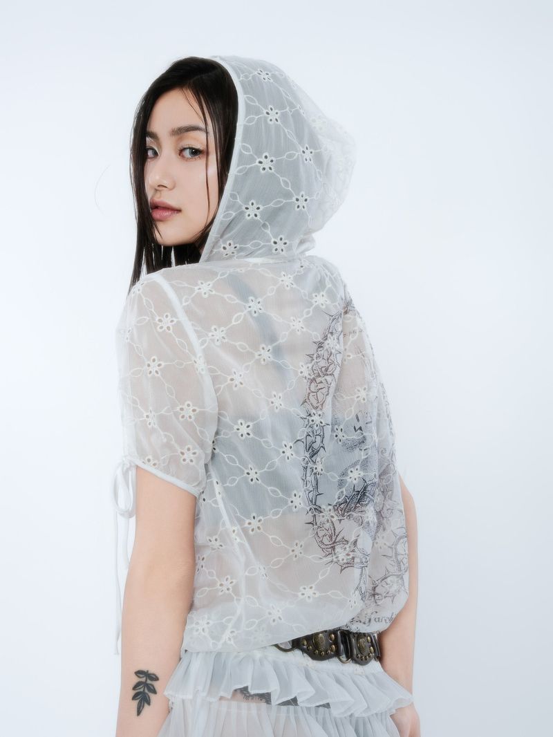 LACE HOODIE DRESS